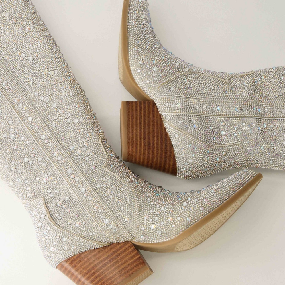 Glittery, rhinestone boots, multiple sizes taylor boots - Picture 2 of 8